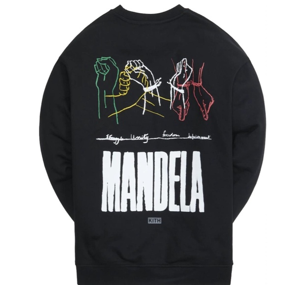 Rare! Kith x Mandela Day FW21 Freedom Crewneck Black Size XL - Shirts